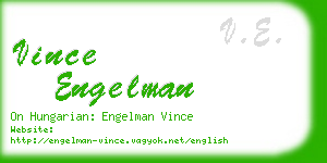 vince engelman business card
